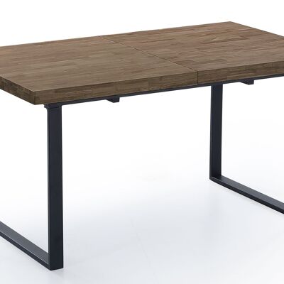 EXTENDABLE DINING TABLE NATURAL AMERICAN OAK / BLACK