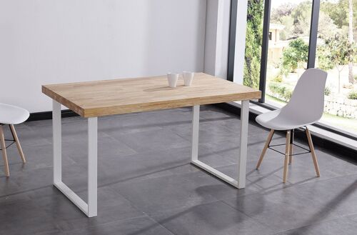 MESA COMEDOR FIJA NATURAL ROBLE NORDISH / BLANCO.