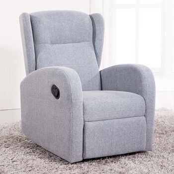 FAUTEUIL DE DETENTE A AILES MODELE HOME BALI GRIS PERLE 1