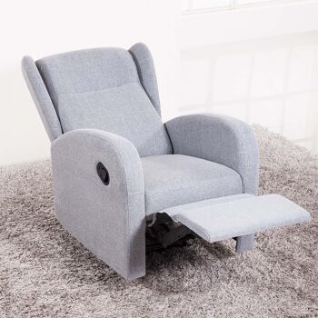 FAUTEUIL DE DETENTE A AILES MODELE HOME BALI GRIS PERLE 2