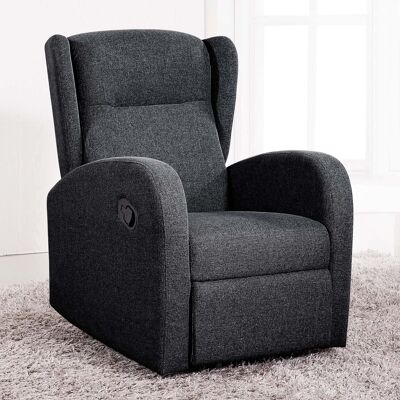 RELAXATION ARMCHAIR WITH WINGS MODEL HOME BALI MARENGO GRAY