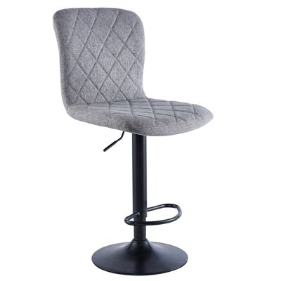 BRITAIN SWIVEL STOOL GRAY / BLACK FABRIC.