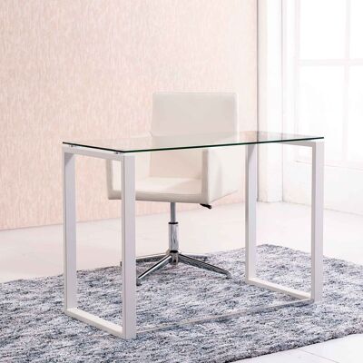 STUDY OR OFFICE TABLE MODEL BENETTO 100 LEGS WHITE