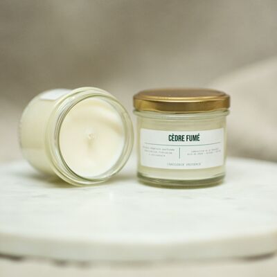 Smoked cedar | jar from 200g to 500g | vegetable candle