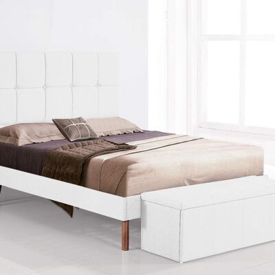 UPHOLSTERED RING FOR NORDIK 160 WHITE LEATHER-LIKE BED