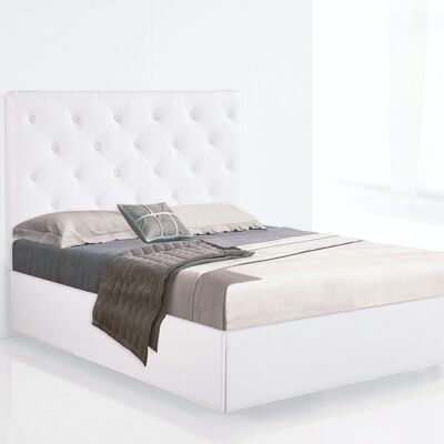 UPHOLSTERED RING FOR LUXE 160 LEATHER WHITE LEATHER BED