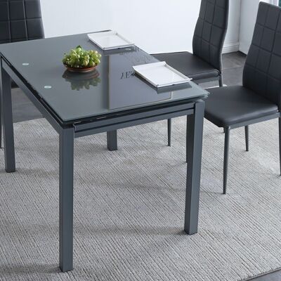 GRAY MILAN EXTENDABLE DINING TABLE