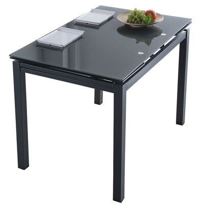 GRAY MILAN EXTENDABLE DINING TABLE