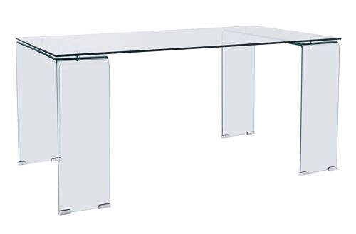 MESA COMEDOR TRANSPARENTE EN CRISTAL TEMPLADO SINGLE