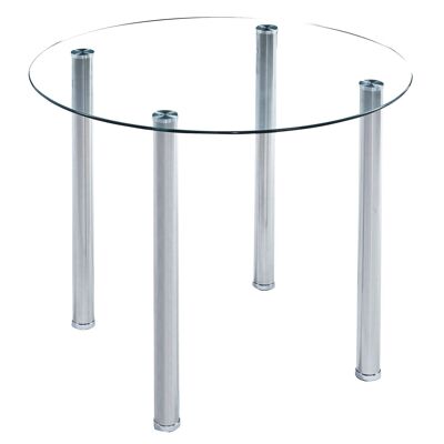 ROUND DINING TABLE SHINE TEMPERED GLASS.
