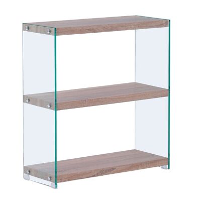 LOW SHELF EVAN OAK / GLASS