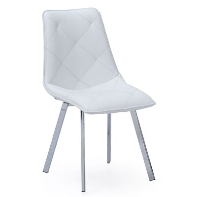 DIAMOND WHITE LEATHER LEATHER DINING CHAIR
