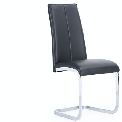 DINING CHAIR SMILE SIMILE BLACK LEATHER