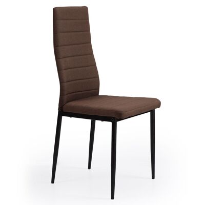 NIZA TEX CHOCOLATE DINING CHAIR.