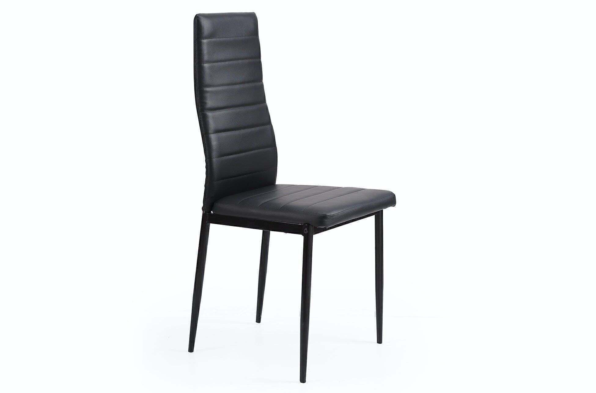 SEDIA DA PRANZO MODELLO NIZA SIMILE PELLE NERA.