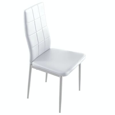 LAIA DINING CHAIR WHITE SIMILE LEATHER