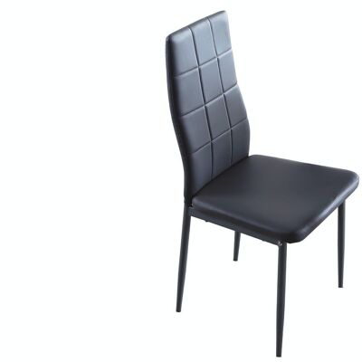 LAIA DINING CHAIR IN GRAY FAUX LEATHER