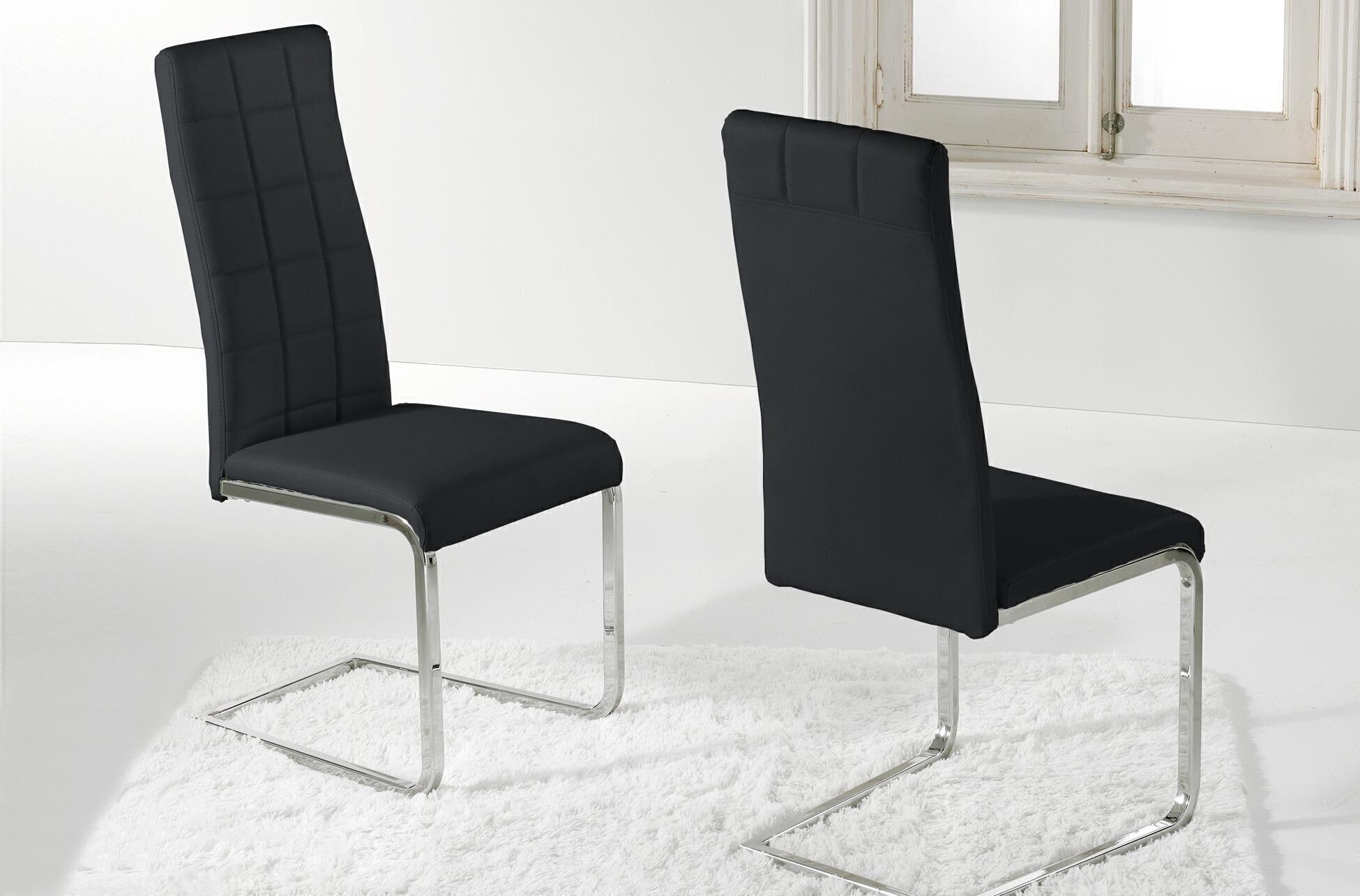 SEDIA DA PRANZO MODELLO COMET NERA