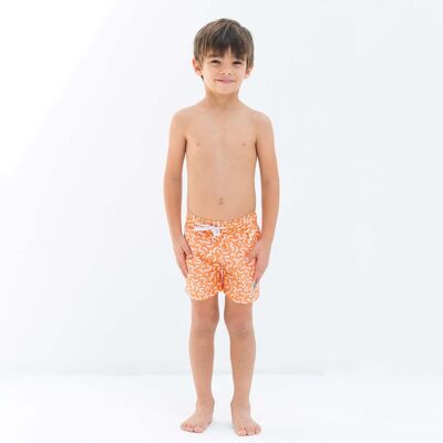 Badeshorts für Jungen Loose-Sunset Vibes ORANGE