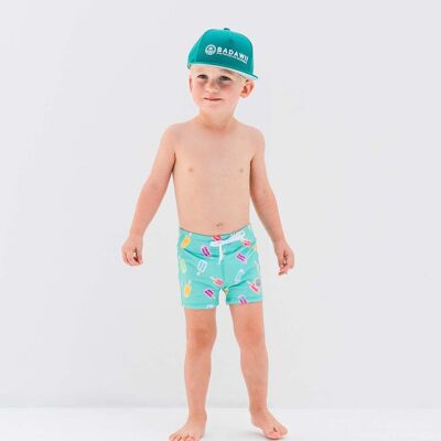 Boy Swim shorts Tight-Happy Popsicle GREEN