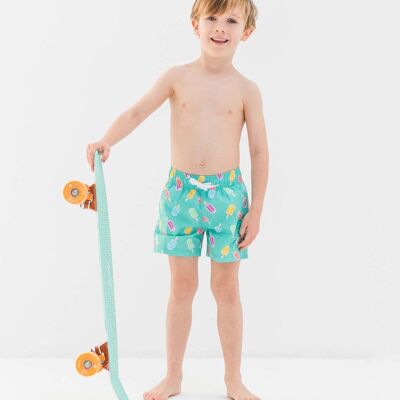 Boy Swim shorts Loose-Happy Popsicle GREEN