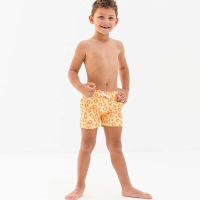 Short de bain garçon Loose-Animal Print JAUNE