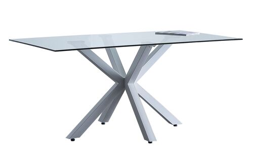 MESA COMEDOR FIJA CROSS BLANCO.