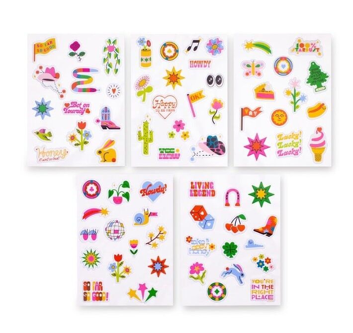 Confezione di adesivi gonfi, assortiti