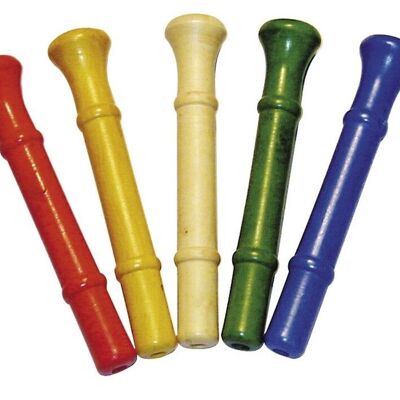 Trompeta de madera (juego de 5) - Made in France - Instrumento musical para niños - Juguete de ayer - Juguete de madera - Mi pequeño regalo