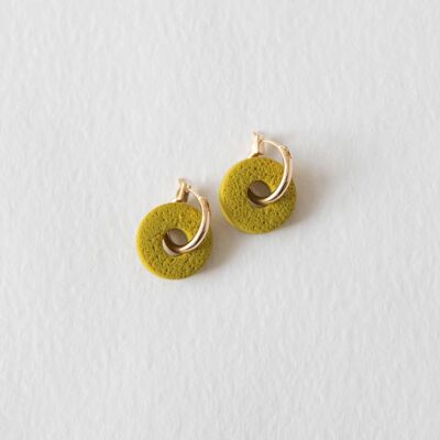 Surround Hoop Earrings in Chartreuse