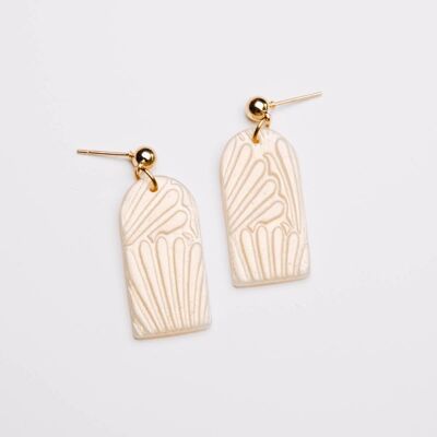 Archway Shell Drop Earrings in Golden