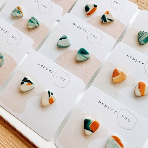 Surprise Pebble Stud Earrings, Great Stocking Filler