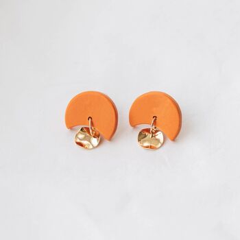 Boucles d'oreilles mini Annabelle en orange 1