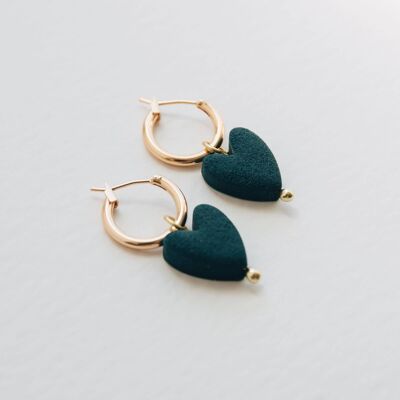 Love Grows Here Hoops in Teal Cadeaux pour elle