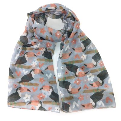 Tina the Toucan Scarf (50x180cm) - Pale Plum