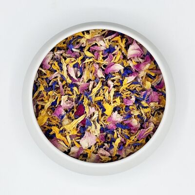 BULK 100g/1kg - Aurora: Edible Flower Petals - Marigold, Cornflower, Rose