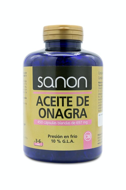 SANON Aceite de Onagra 450 cápsulas blandas de 680 mg