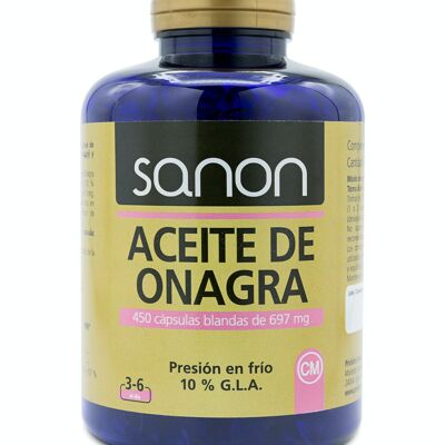 SANON Aceite de Onagra 450 cápsulas blandas de 680 mg