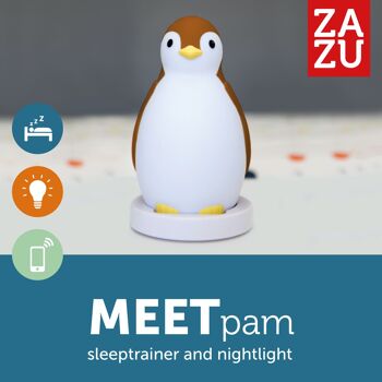 Veilleuse Sleeptrainer - Penguin - Pam - Chocolate