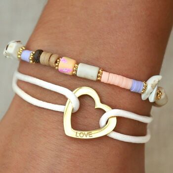 Bracelet sweet love blanc 2