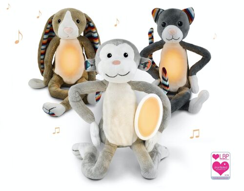 MAX, BO & KATIE - soft toy with nightlight and soothing melodies