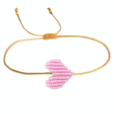 Pulsera corazón rosa bebé