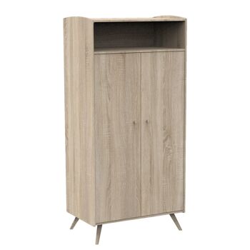 ARMOIRE 2 PORTES ET 1 NICHE BOIS ACCESS BOIS 1