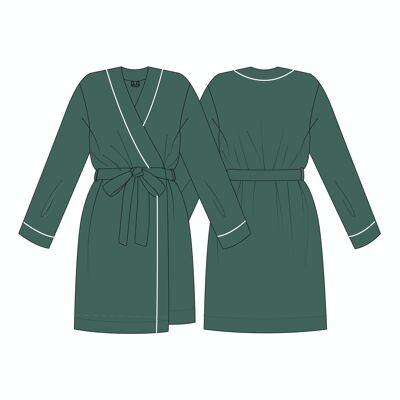 Accappatoio Kimono di bambù in verde