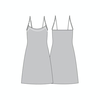 Camisón Chemise de Bambú Gris Jaspeado