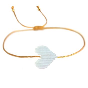 Bracelet coeur blanc