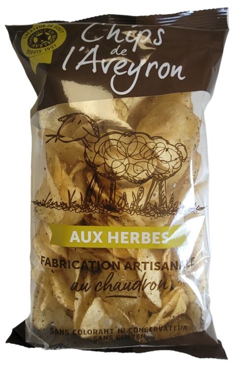 CHIPS ARTISANALES AVEYRON HERBES 125G