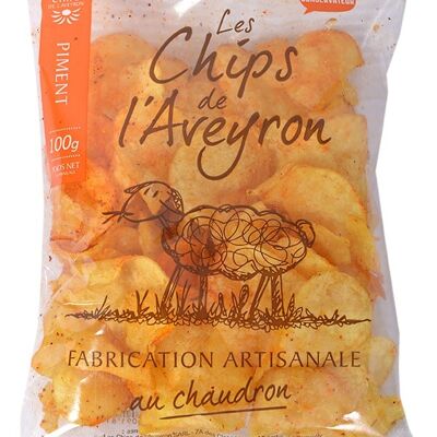 PATATAS FRITAS ARTESANAS AVEYRON ESPELETTE PIMIENTO 100G