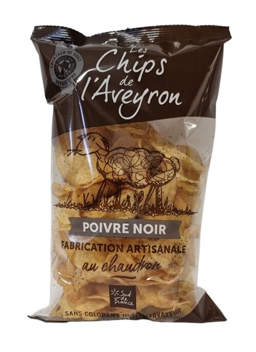 CHIPS ARTISANALES AVEYRON POIVRE 125G