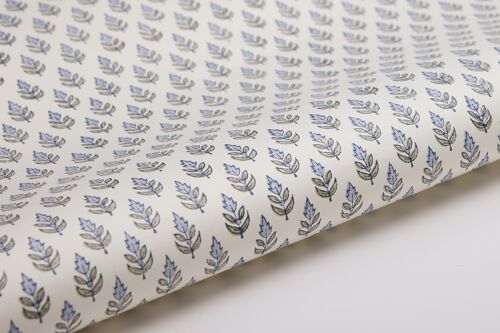 Hand Block Printed Gift Wrap Sheet - BP Buti Blue Stone